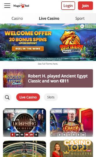 Magicred Casino review 1